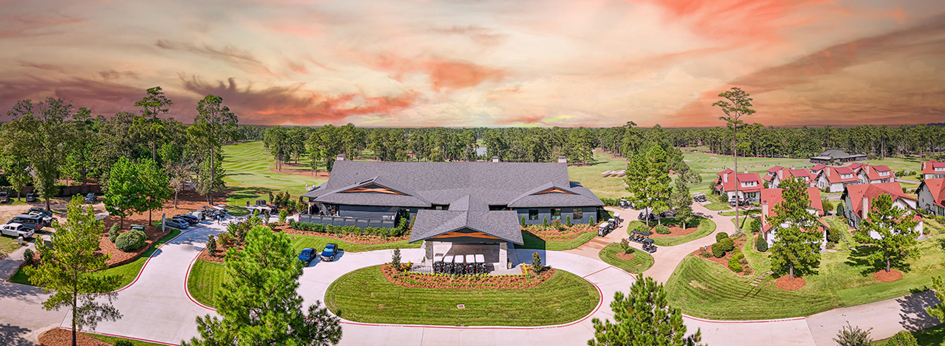 Private golf club clubhouse